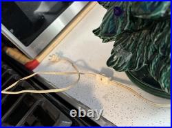 Vintage Ceramic Light Up Christmas Tree 17 X 11