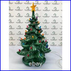 Vintage Ceramic Light-Up Christmas Tree with Multicolor Bulbs TESTED WORKS