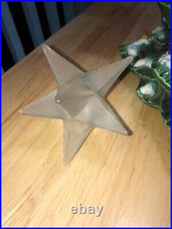 Vintage Ceramic Light Up Christmas Tree withBase and Star 16 Complete 5/00
