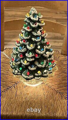 Vintage Ceramic Lighted Christmas Tree