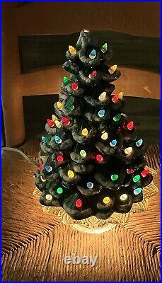 Vintage Ceramic Lighted Christmas Tree