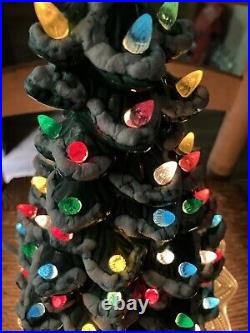 Vintage Ceramic Lighted Christmas Tree