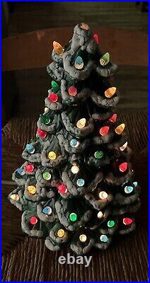 Vintage Ceramic Lighted Christmas Tree