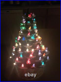 Vintage Ceramic Lighted Christmas Tree 17 with Musical Base (O Christmas Tree)