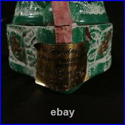 Vintage Ceramic Lighted Christmas Tree 18.5 Bourbon Whiskey Decanter Music Box