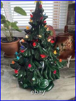 Vintage Ceramic Lighted Christmas Tree 1970s