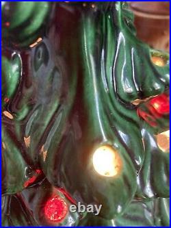 Vintage Ceramic Lighted Christmas Tree 1970s