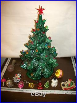 Vintage Ceramic Lighted Christmas Tree 2 Piece (1983)