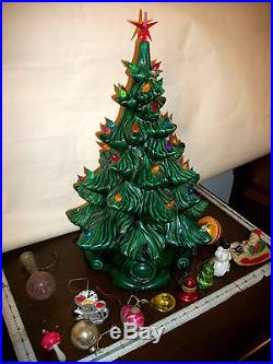 Vintage Ceramic Lighted Christmas Tree 2 Piece (1983)