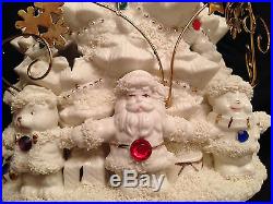 Vintage Ceramic Lighted Christmas Tree Santa Claus Jewels Snowmen Bear 10 RARE
