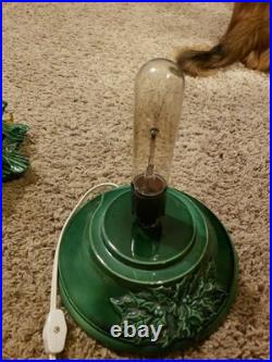 Vintage Ceramic Lighted Christmas Tree on Base 16 Tall to top of Star 1990 LS