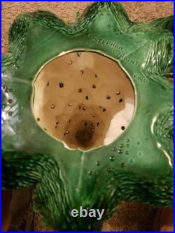 Vintage Ceramic Lighted Christmas Tree on Base 16 Tall to top of Star 1990 LS