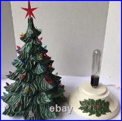 Vintage Ceramic Lighted Christmas Tree with Base 20