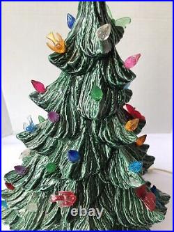 Vintage Ceramic Lighted Christmas Tree with Base 20