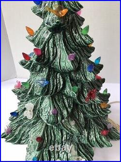 Vintage Ceramic Lighted Christmas Tree with Base 20