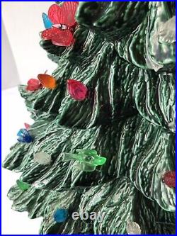 Vintage Ceramic Lighted Christmas Tree with Base 20