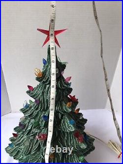 Vintage Ceramic Lighted Christmas Tree with Base 20