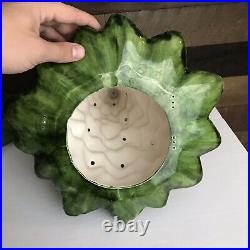 Vintage Ceramic Molded Green Christmas Tree Unbranded 18 Inches 2 Pieces