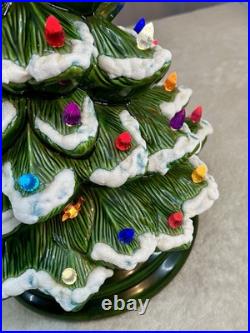 Vintage Ceramic Snow Flocked Christmas Tree Large 22 Tall