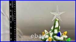 Vintage Ceramic Snow Flocked Christmas Tree Large 22 Tall Vintage Ceramic Snow Flocked Christmas Tree Large 22 Tall