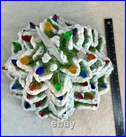 Vintage Ceramic Snow Flocked Christmas Tree Large 22 Tall