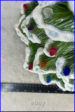 Vintage Ceramic Snow Flocked Christmas Tree Large 22 Tall Vintage Ceramic Snow Flocked Christmas Tree Large 22 Tall