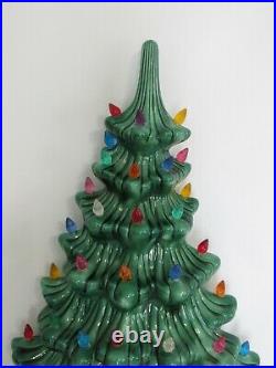 Vintage Ceramic Wall Mount Christmas Tree 19.75 Atlantic Mold No Light Cord