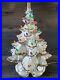 Vintage Ceramic White Gold Iridescent Christmas Tree