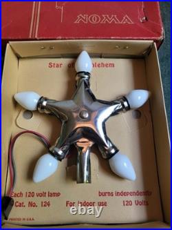 Vintage Chrismtas NOMA Star of Bethlehem Christmas Tree Topper In Original Box
