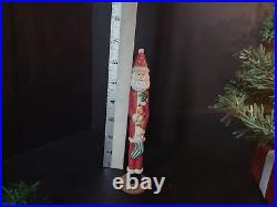Vintage Christmas Artificial Decor Tree Garland Santa Ceramic Gift Bag lot 1228