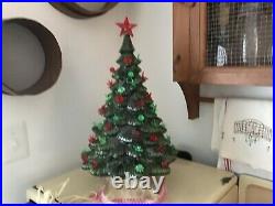Vintage Christmas Ceramic Tree 19 inches