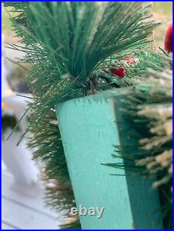 Vintage Christmas Consolidated Novelty Flocked Wall Bottle Brush Tree