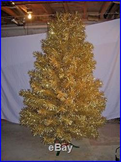 Vintage Christmas Decoration Aluminum Christmas Tree 7 Ft Supreme Gold