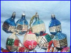 Vintage Christmas Glass Tree Decoration Ornament Baubles Antique Glass x 19