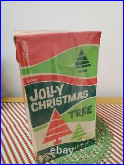 Vintage Christmas Large Bottle Brush Jolly Tree 1969 Star Brand Co. 12 Inch READ