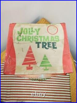 Vintage Christmas Large Bottle Brush Jolly Tree 1969 Star Brand Co. 12 Inch READ