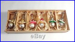 Vintage Christmas New Year tree decorations Set GDR German Times USSR 1960s