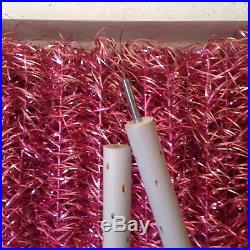 Vintage Christmas Shiny Pink Aluminum Tree 4ft x 40 Branches