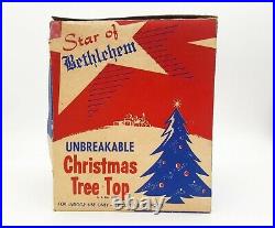 Vintage Christmas Star of Bethlehem Unbreakable Tree Topper Bradford 1950s