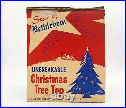 Vintage Christmas Star of Bethlehem Unbreakable Tree Topper Bradford 1950s