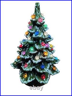 Vintage Christmas Tree 16 Ceramic Light Up 1989