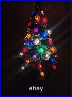 Vintage Christmas Tree 16 Ceramic Light Up 1989