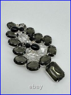 Vintage Christmas Tree Brooch Green, Black Bees Unsigned ESTATE FIND