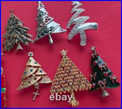 Vintage Christmas Tree Brooch Pin Lot T Book Piece Vero Lia Radko Bj Roma MCM 15 Vintage Christmas Tree Brooch Pin Lot T Book Piece Vero Lia Radko Bj Roma MCM 15