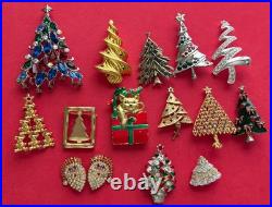 Vintage Christmas Tree Brooch Pin Lot T Book Piece Vero Lia Radko Bj Roma MCM 15 Vintage Christmas Tree Brooch Pin Lot T Book Piece Vero Lia Radko Bj Roma MCM 15
