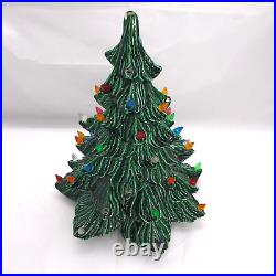 Vintage Christmas Tree Ceramic Large 21 with Power Cord No Base