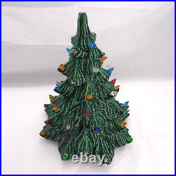 Vintage Christmas Tree Ceramic Large 21 with Power Cord No Base