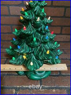 Vintage Christmas Tree Ceramic Light Up