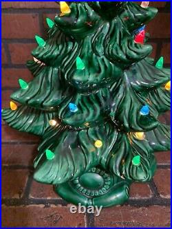 Vintage Christmas Tree Ceramic Light Up