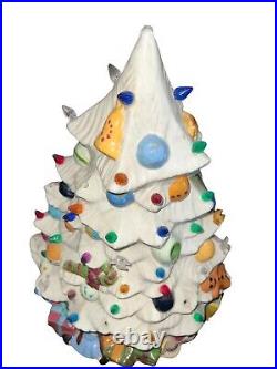 Vintage Christmas Tree Ceramichrome 1970's Hand Painted Calif USA